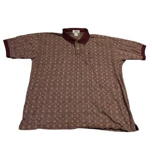 Vtg Titleist By Corbin Red Paisley Golf Polo Shirt XXL